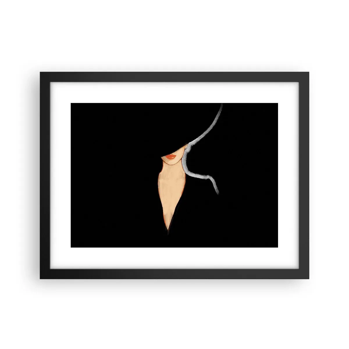 Plakat i sort ramme - Elegance og stil - 40x30 cm