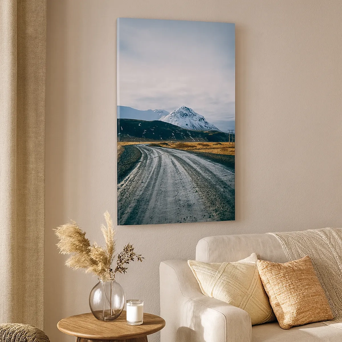 Lærredstryk - Billede på lærred - I en islandsk atmosfære - 50x70 cm