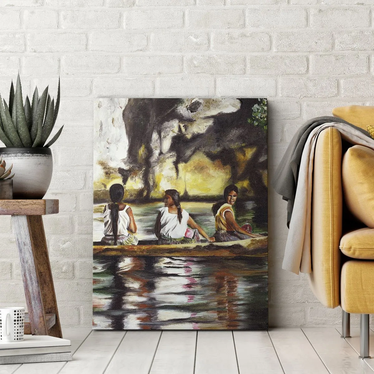 Lærredstryk - Billede på lærred - I et polynesisk paradis - 50x70 cm