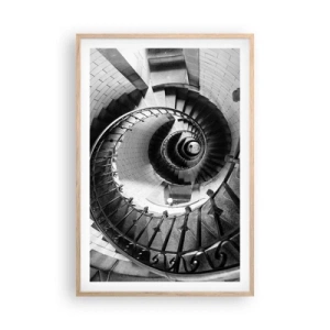 Plakat i ramme af lyst egetræ - Højt og højere - 61x91 cm