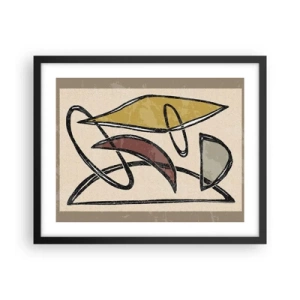 Plakat i sort ramme - Vertikaler og niveauer - 50x40 cm