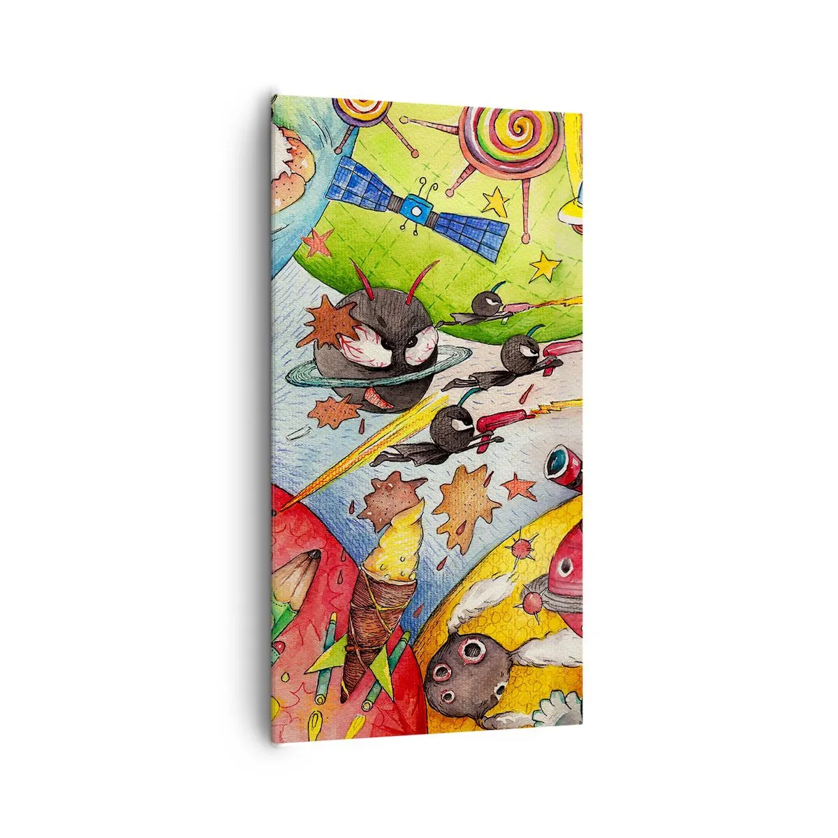 Lærredstryk - Billede på lærred - Et storslået rumeventyr - 65x120 cm