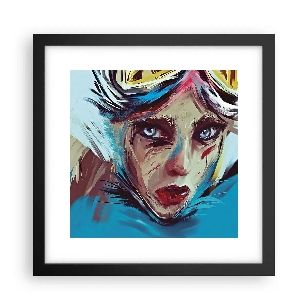 Plakat i sort ramme - Vejkriger - 30x30 cm