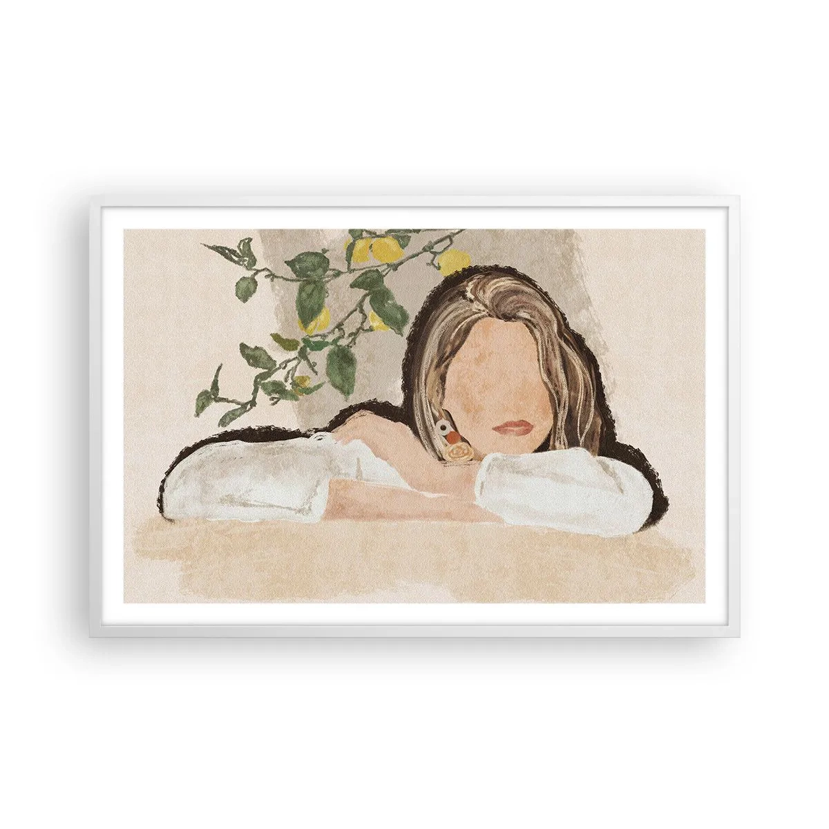 Plakat i hvid ramme - Sydstaternes skønhed - 91x61 cm