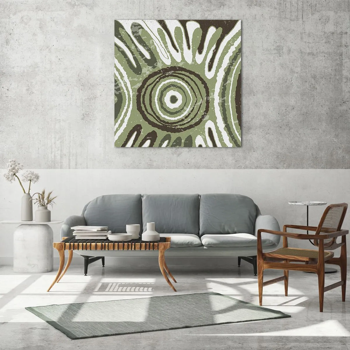 Billede på glas - Eksplosion af følelser - 70x70 cm