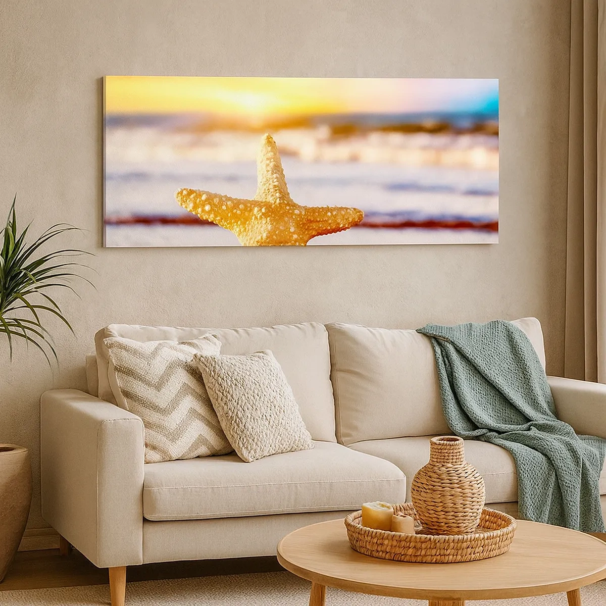 Lærredstryk - Billede på lærred - Maritime gave - 30x30 cm