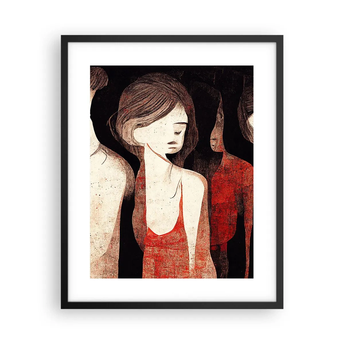 Plakat i sort ramme - Mørkets madonnaer - 40x50 cm