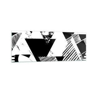 Billede på glas - Regn af trekanter - 140x50 cm