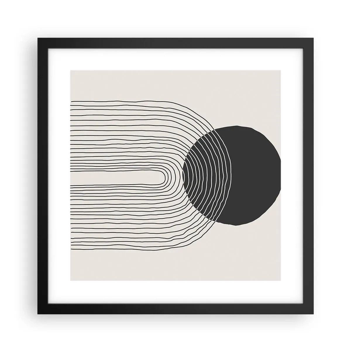 Plakat i sort ramme - Rystende og selvsikker - 40x40 cm