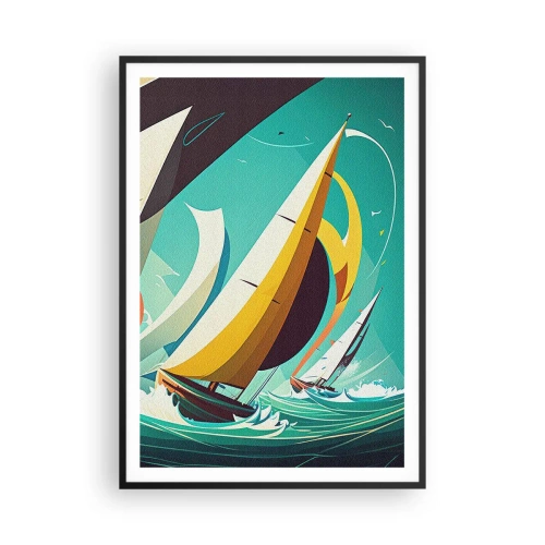 Plakat i sort ramme - Tæt på og personligt med elementerne - 70x100 cm