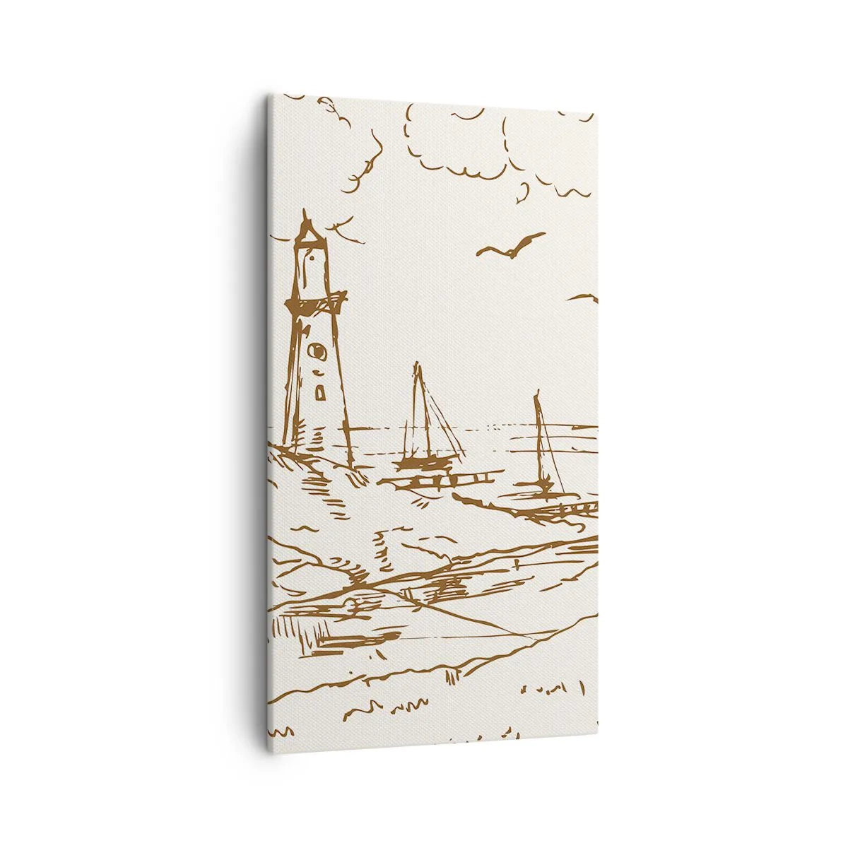 Lærredstryk - Billede på lærred - Oversigt over sommerminder - 45x80 cm