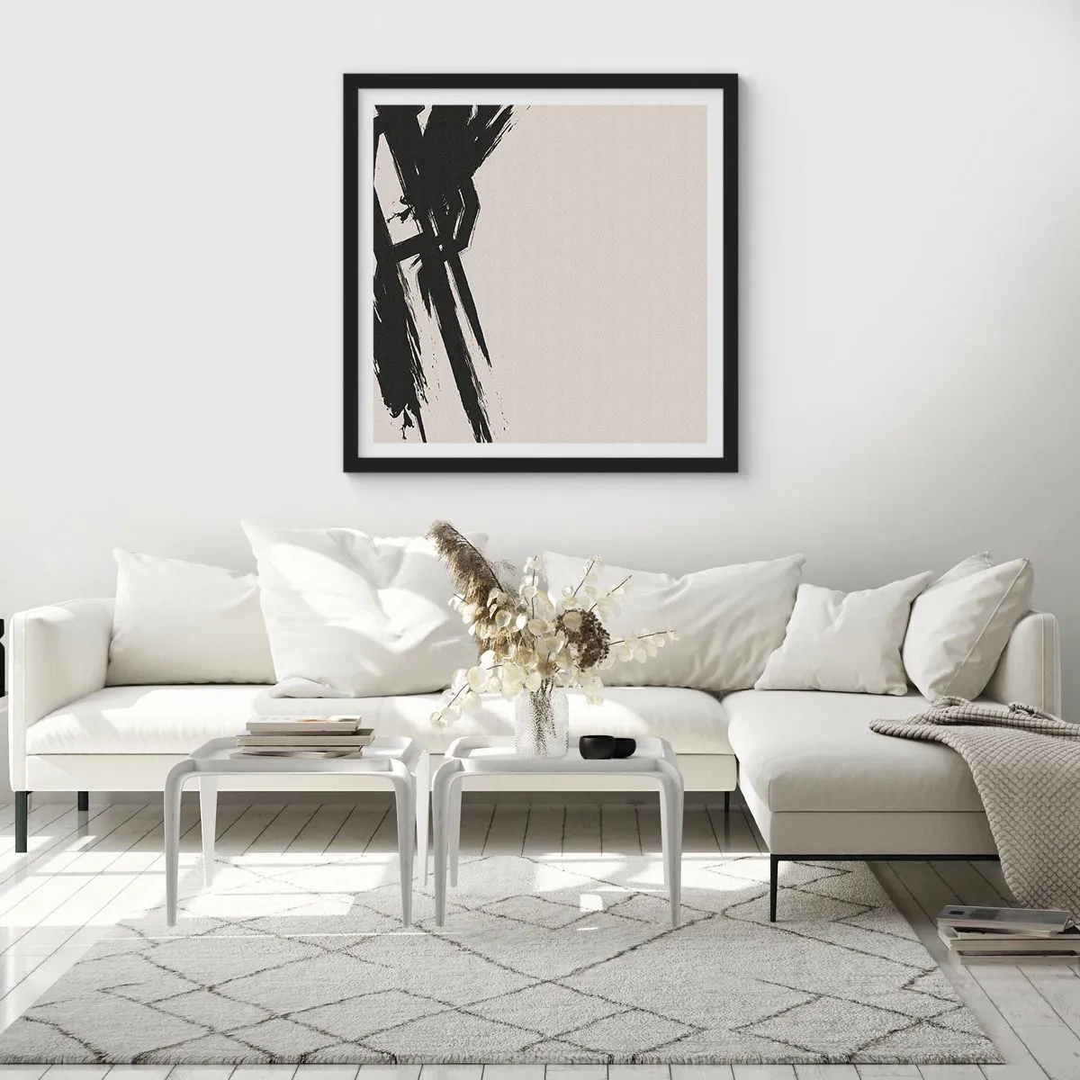 Plakat i sort ramme - Ustoppeligt momentum - 50x50 cm