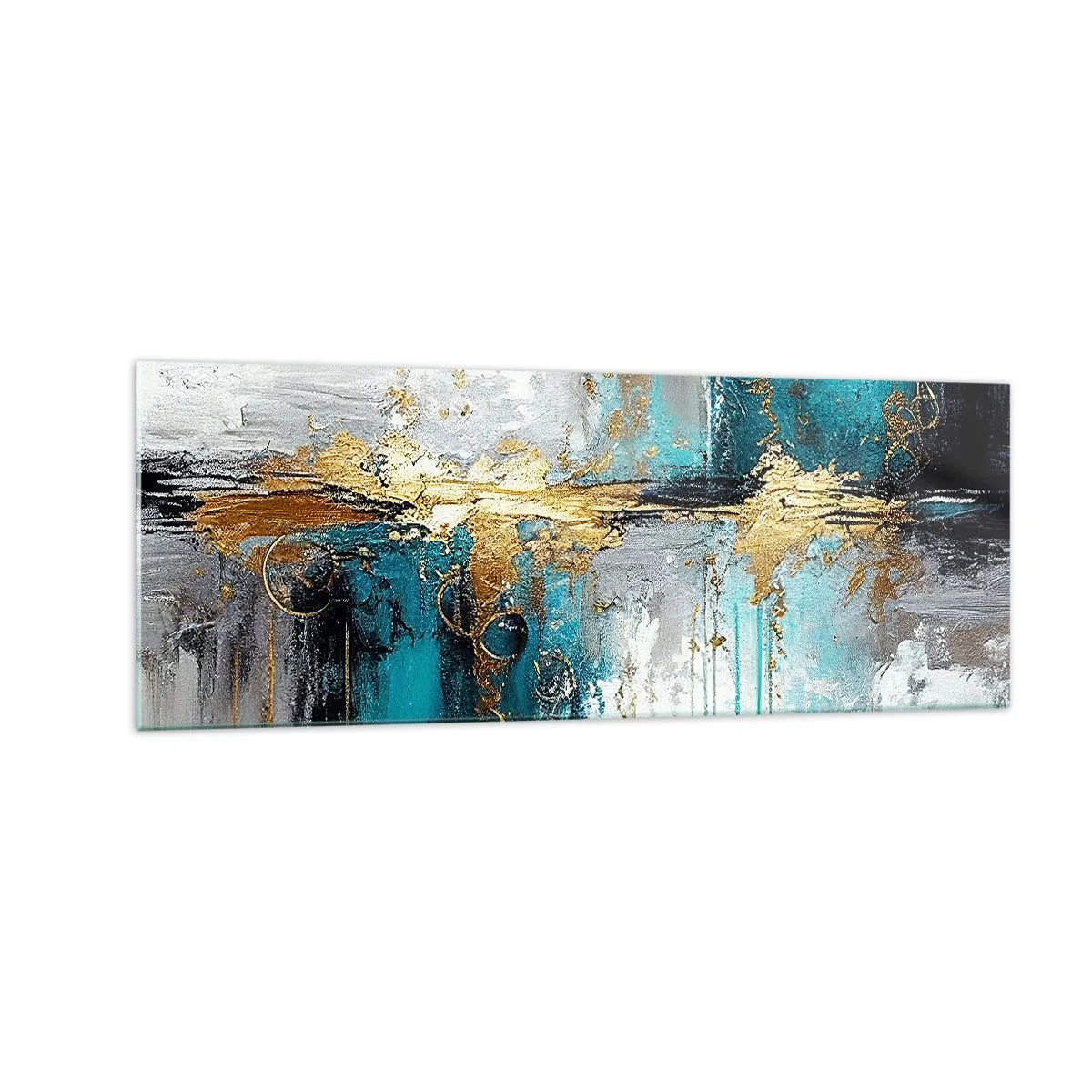 Billede på glas - Alting flyder - 140x50 cm
