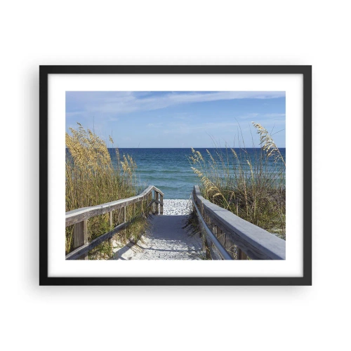 Plakat i sort ramme - I solen, i vinden - 50x40 cm