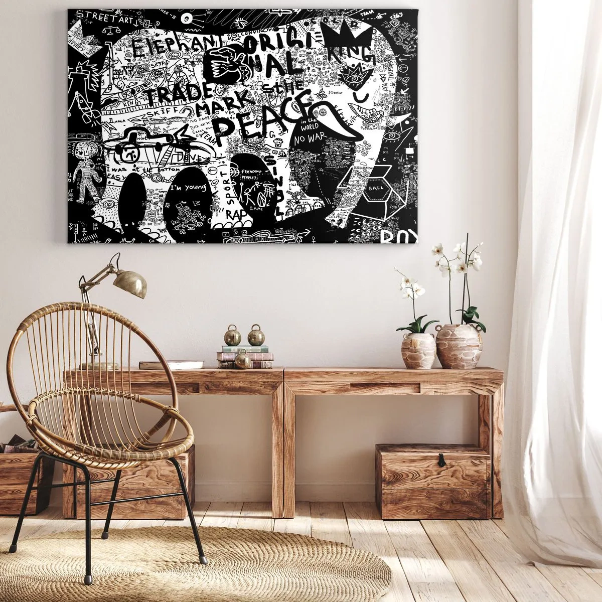 Lærredstryk - Billede på lærred - Gadens rige verden - 120x80 cm