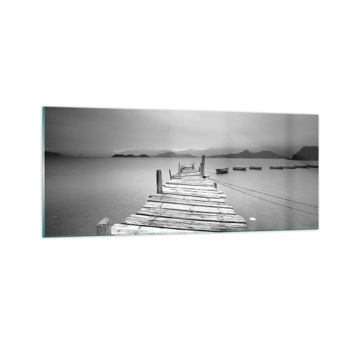 Billede på glas - Ud over bjergene, hinsides havene - 100x40 cm