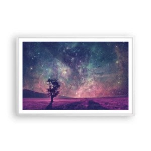 Plakat i hvid ramme - Under en magisk himmel - 91x61 cm