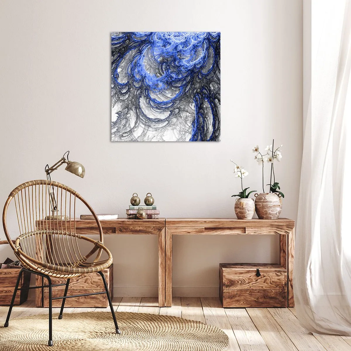 Lærredstryk - Billede på lærred - En bølges fødsel - 70x70 cm