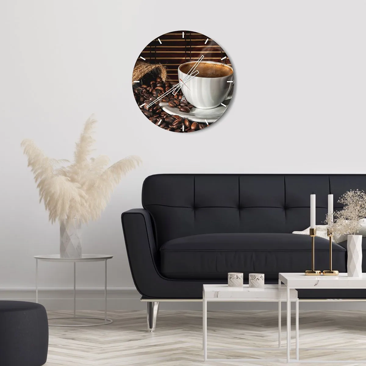 Vægur, Uret - Kulets sorthed, ravets gennemsigtighed - 30x30 cm