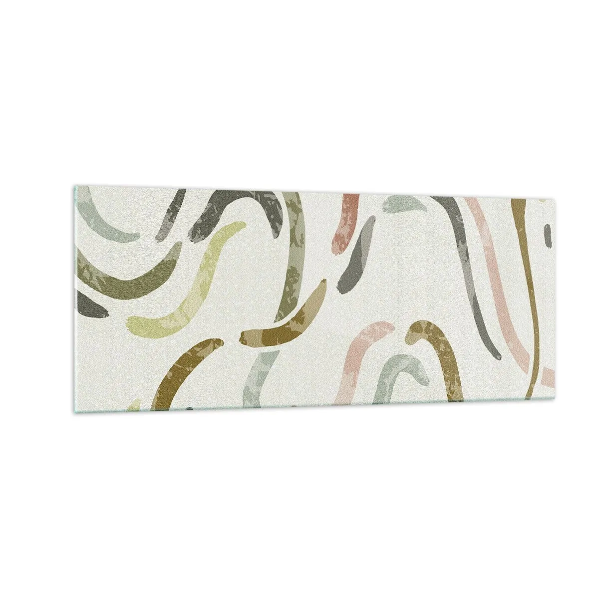 Billede på glas - Abstraktionens glade dans - 100x40 cm