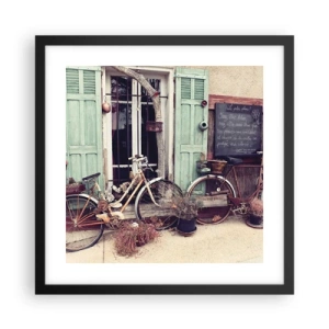 Plakat i sort ramme - Længe leve provinsen - 40x40 cm