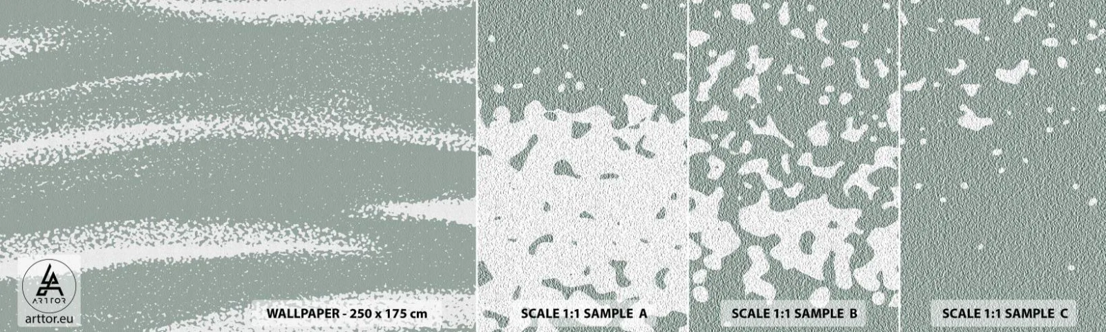Prøve Fototapet Selvklæbende Deluxe Sticker - Abstraktion i vinterstemning - Abstraktion, Lyse, Minimalisme - 100x30 cm
