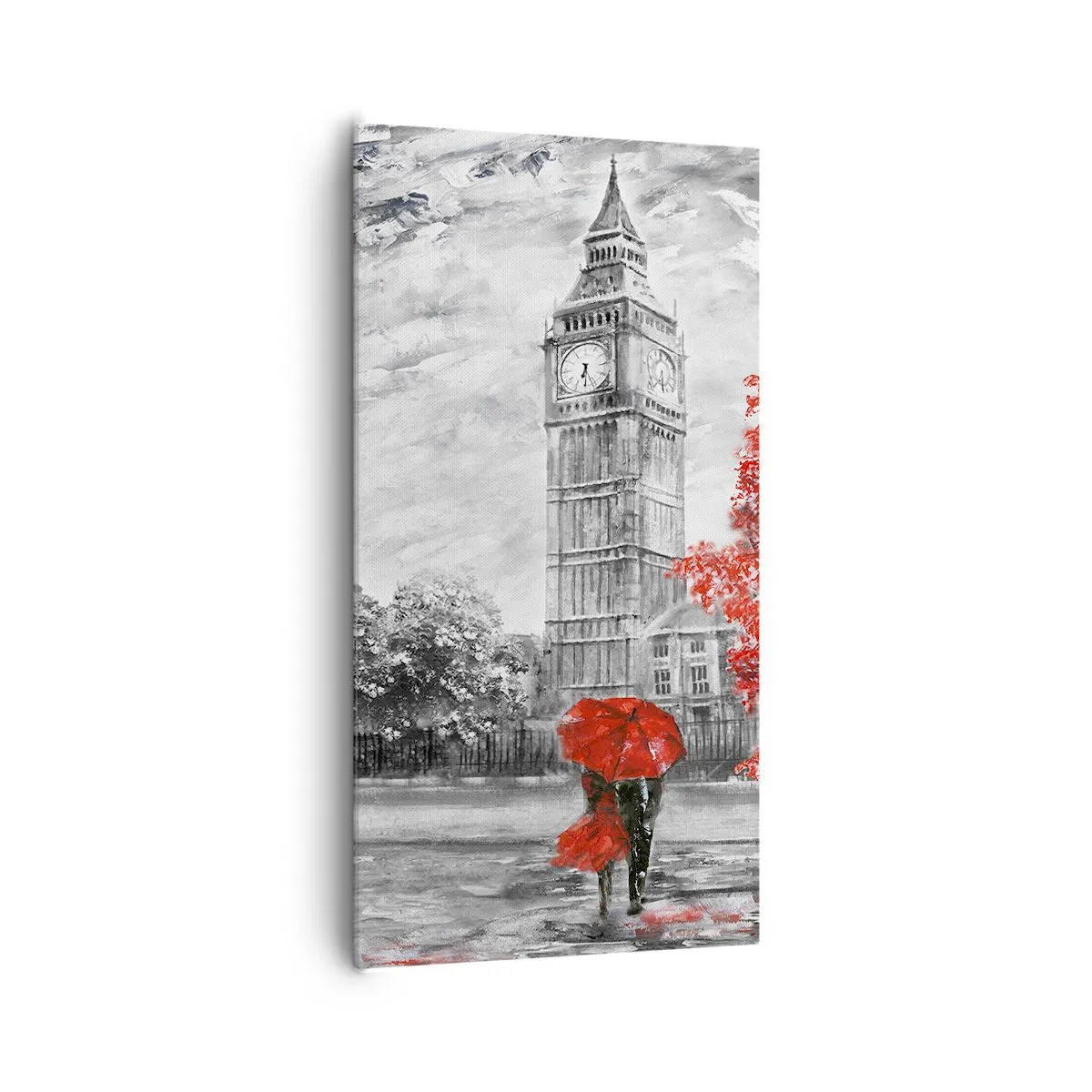 Lærredstryk - Billede på lærred - En spændende dag - 65x120 cm