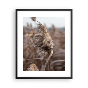 Plakat i sort ramme - Tid til at flyve væk med vinden - 40x50 cm