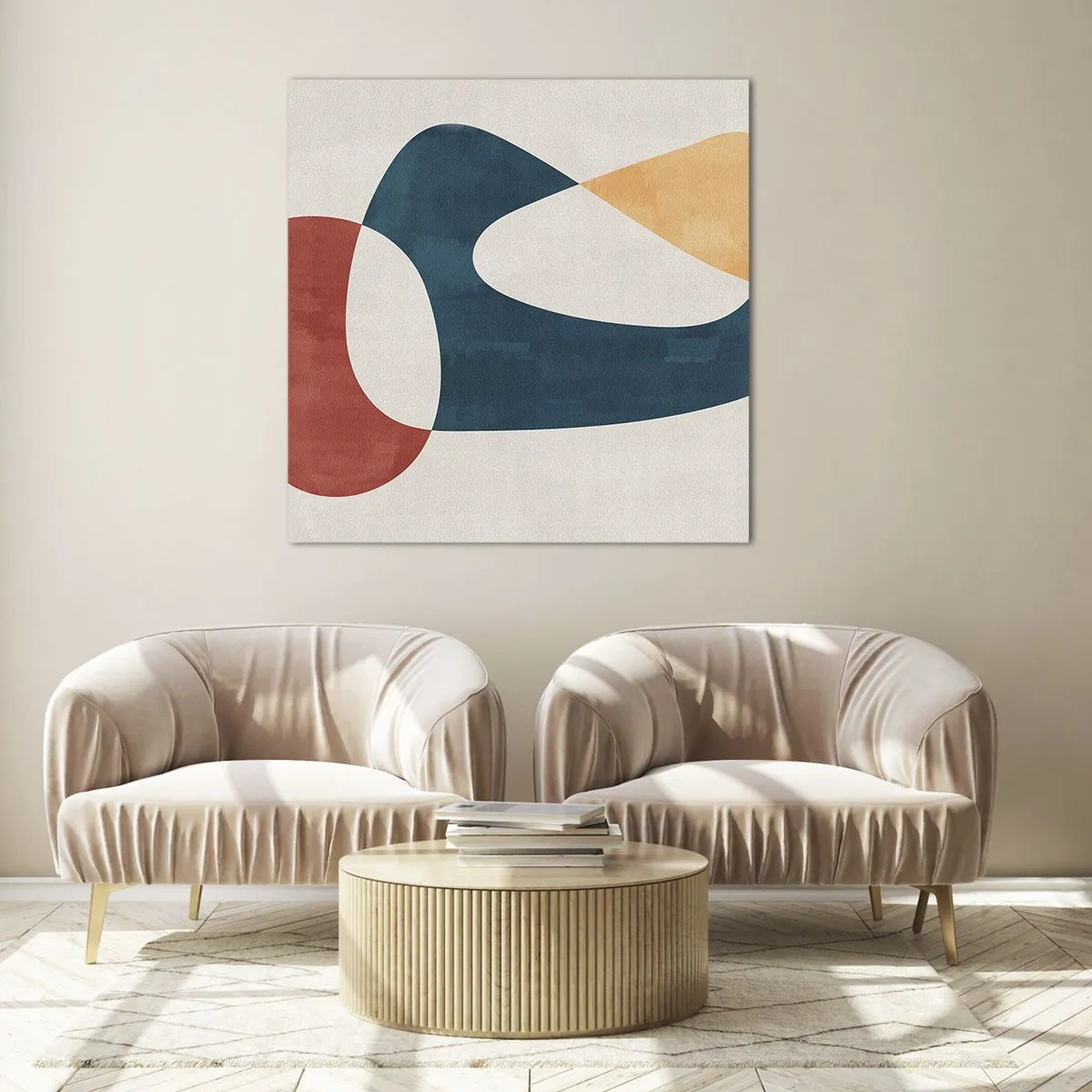 Billede på glas - Påvirkninger og metamorfoser - 70x70 cm