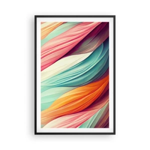 Plakat i sort ramme - Regnbuevævning - 61x91 cm