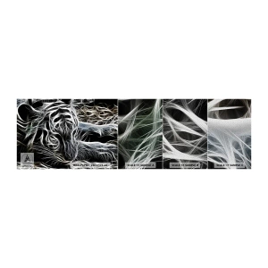 Prøve Fototapet Premium Sand - En undersøgelse af kattens lethed - Abstraktion, Tiger, Dyr - 100x30 cm