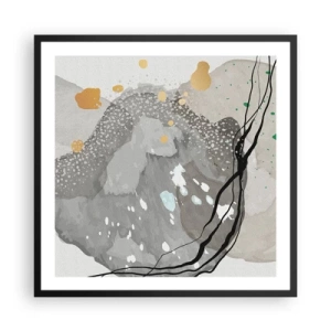 Plakat i sort ramme - Organisk komposition - 60x60 cm