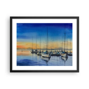 Plakat i sort ramme - Slutningen på en god dag - 50x40 cm