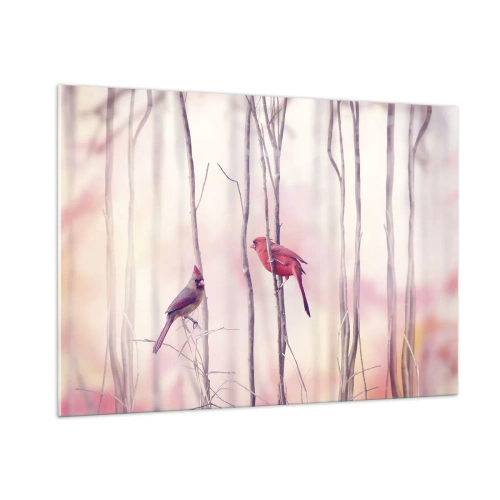 Billede på glas - Fortællingen om den lyserøde skov - 100x70 cm
