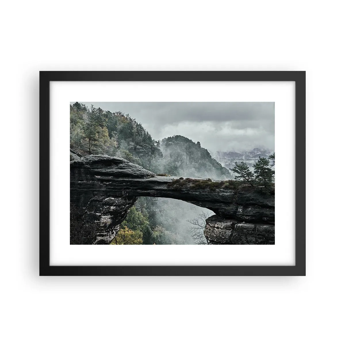 Plakat i sort ramme - Eventyret er ved at begynde - 40x30 cm