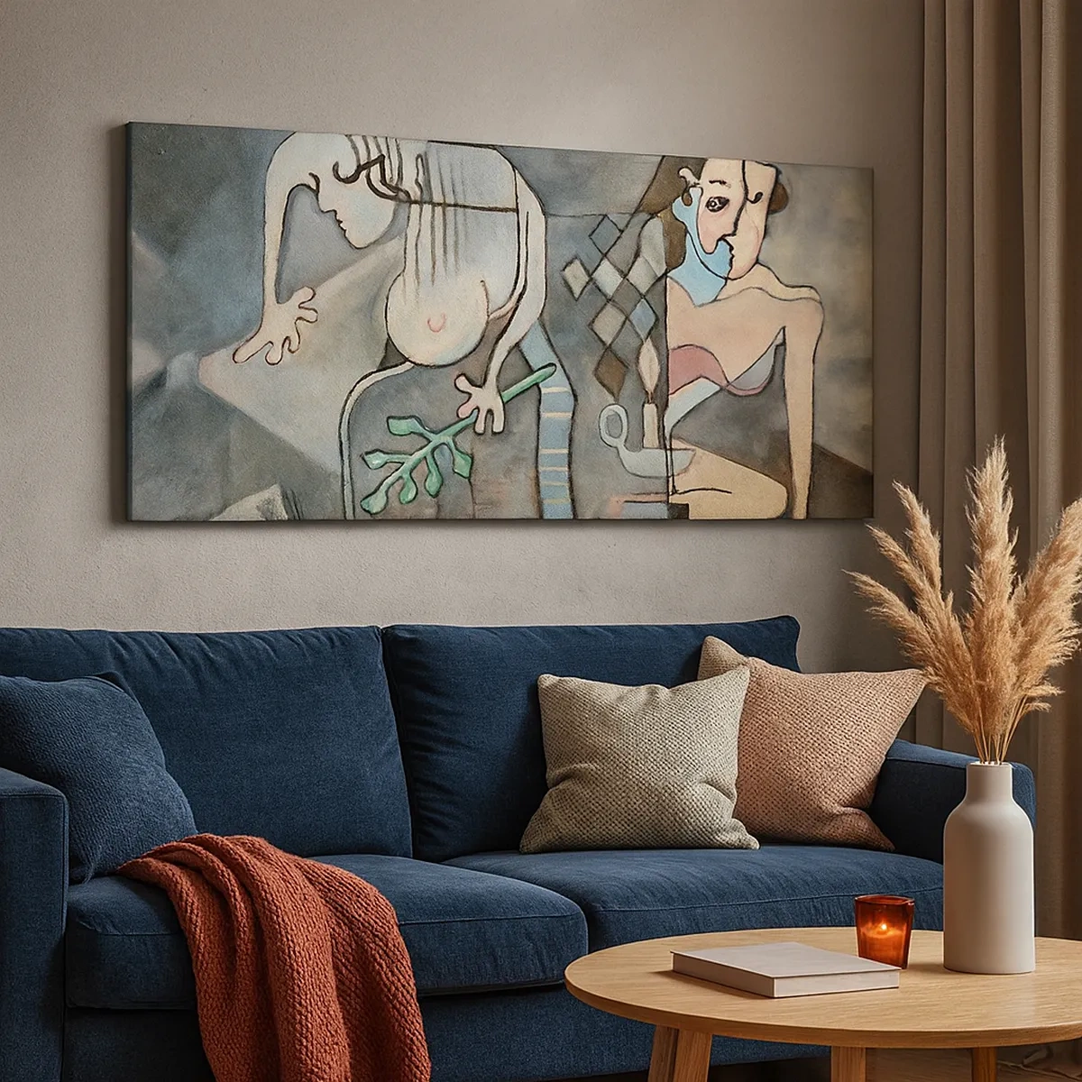 Lærredstryk - Billede på lærred - En mosaik af ånd og materie - 30x30 cm