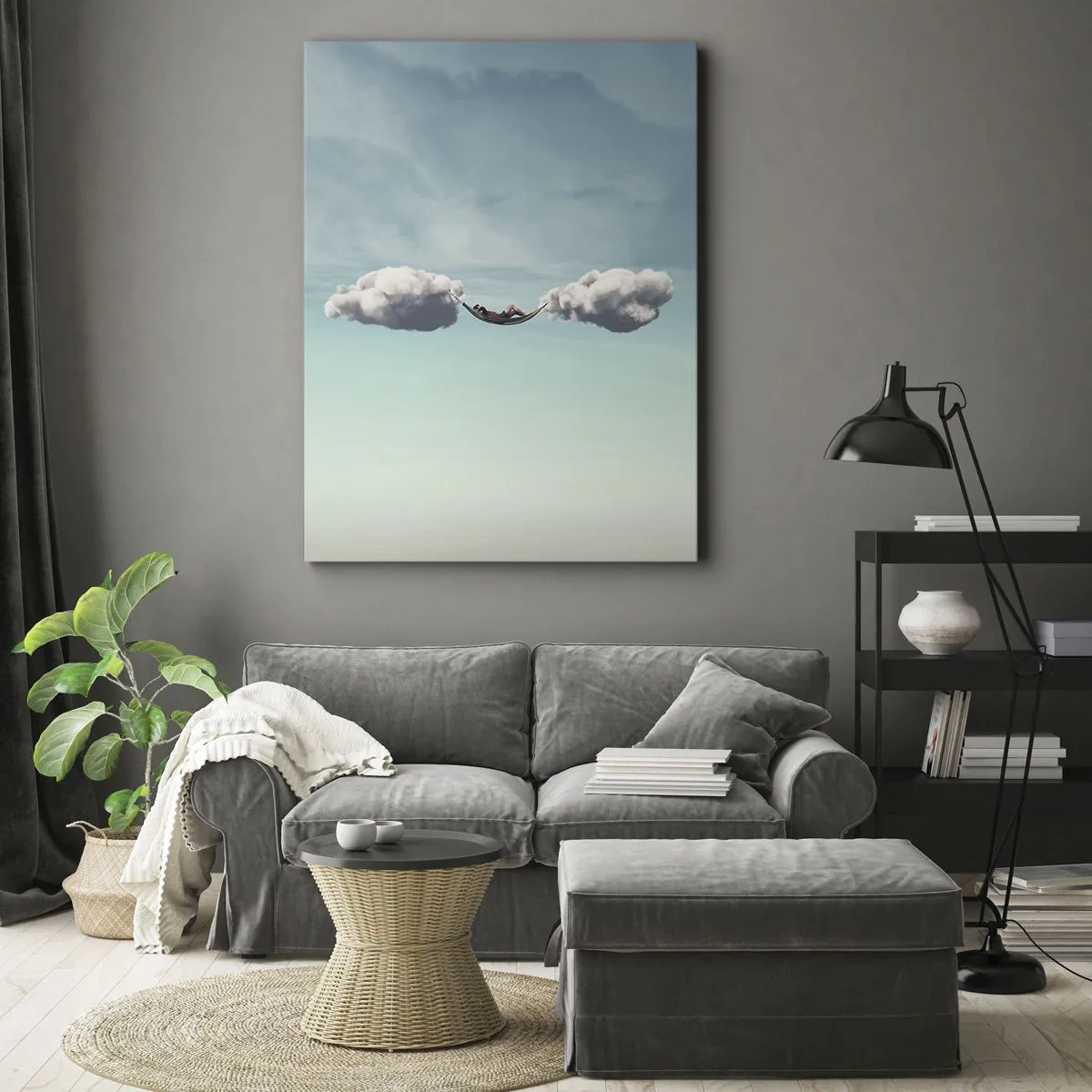 Lærredstryk - Billede på lærred - Lykken i øjeblikket - 50x70 cm