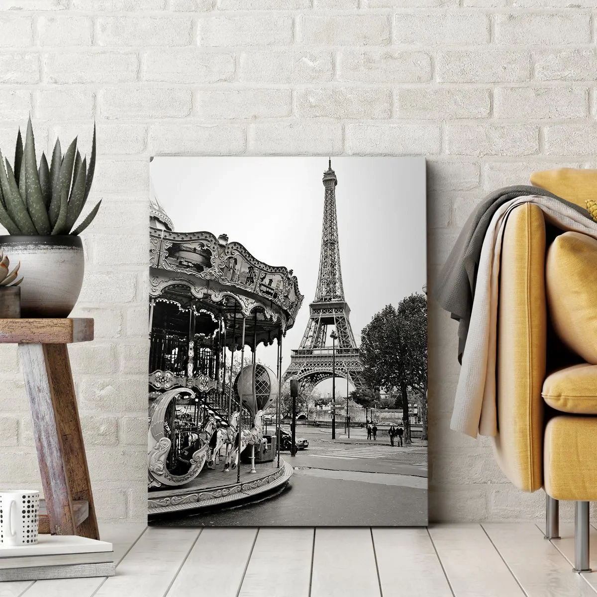 Lærredstryk - Billede på lærred - Når der gælder sjov, er det kun i Paris - 50x70 cm