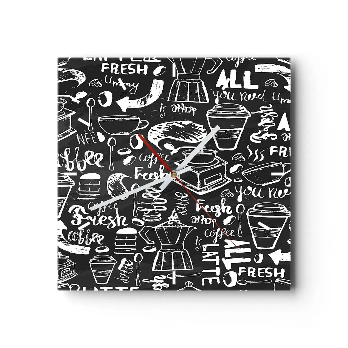 Vægur, Uret - All you need is… - 40x40 cm