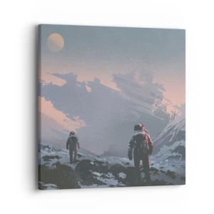 Lærredstryk - Billede på lærred - Under en ukendt stjerne - 40x40 cm