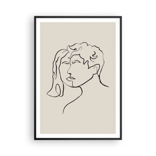 Plakat i sort ramme - Og enhed er blevet til - 70x100 cm