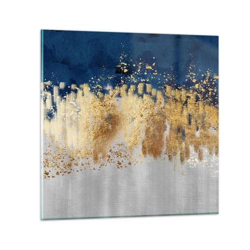 Billede på glas - Moderne komposition med gnist - 30x30 cm
