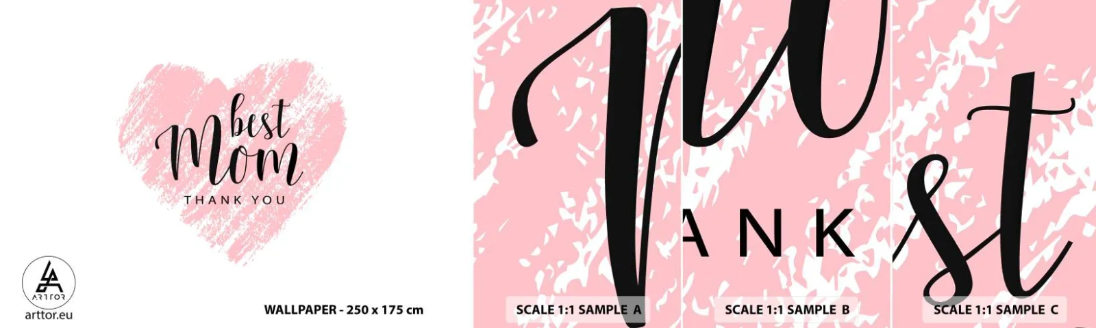 Fototapet Prøve Standard Eco - Altid det rette øjeblik - Hjerte, Elsker, Mors Dag - 100x30 cm