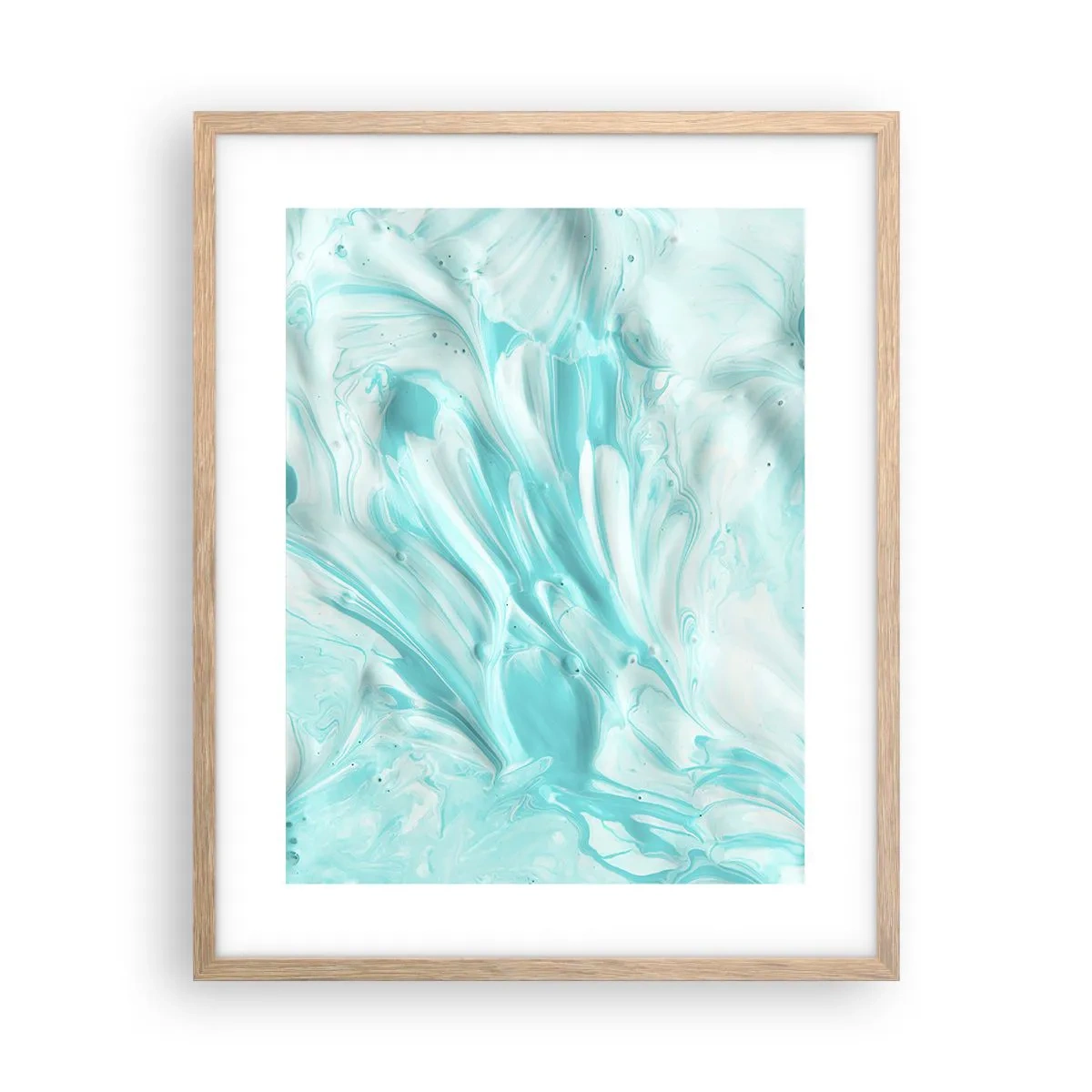 Plakat i ramme af lyst egetræ - For altid sammen - 40x50 cm