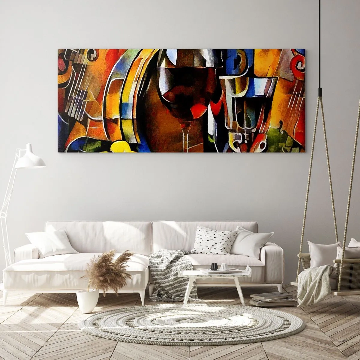 Billede på glas - Og verden bliver mere farverig - 160x50 cm