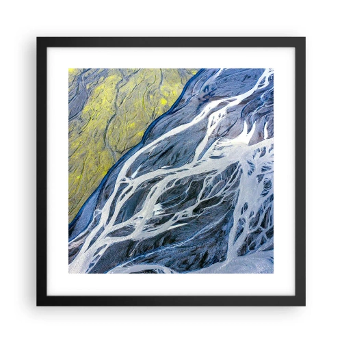 Plakat i sort ramme - Naturens hulemalerier - 40x40 cm