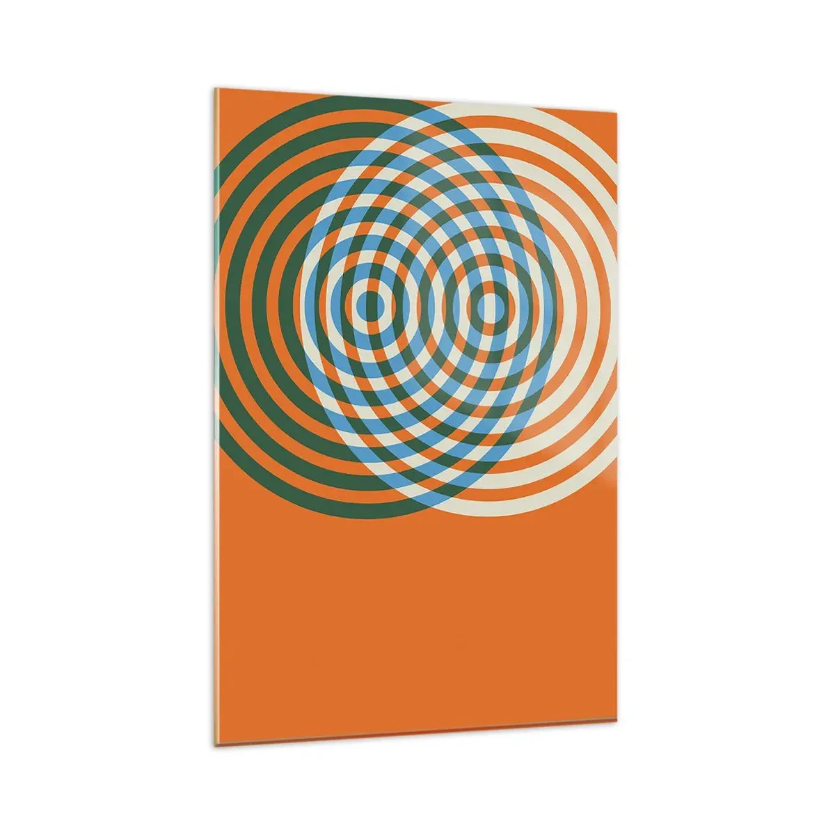 Billede på glas - Abstrakt cirkulær variation - 80x120 cm