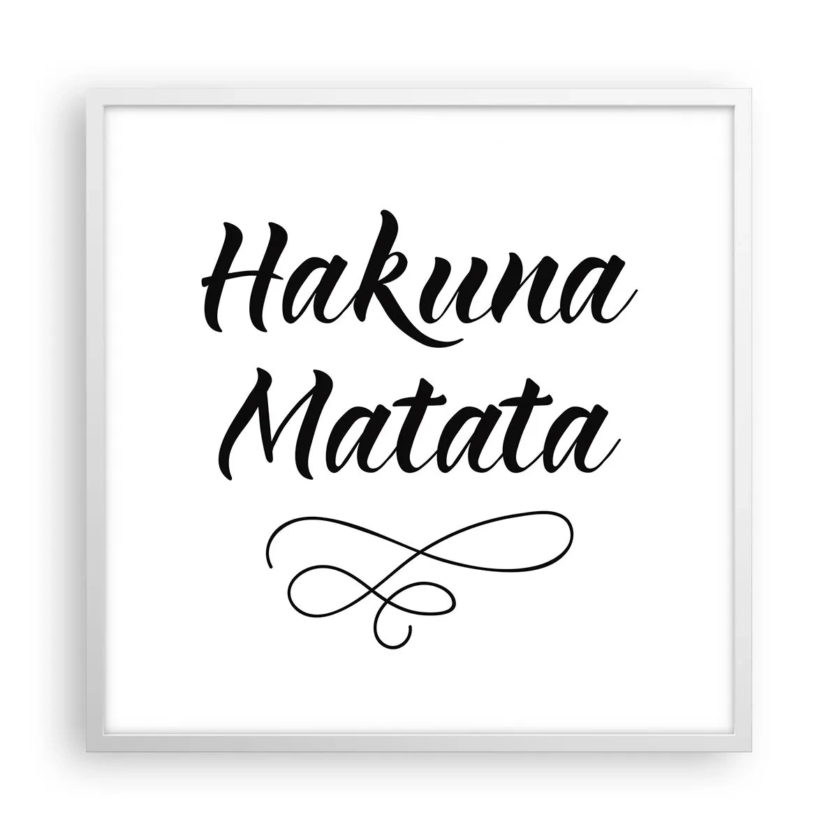 Plakat i hvid ramme - Bedste råd - 60x60 cm