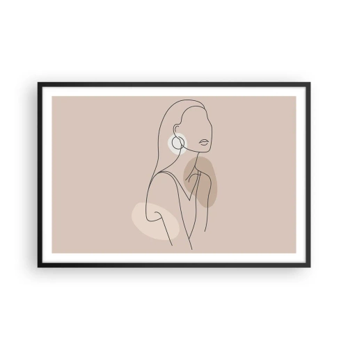 Plakat i sort ramme - Et ikon for pigelivet - 91x61 cm