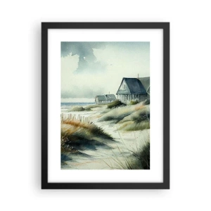 Plakat i sort ramme - Væk fra trængsel og travlhed - 30x40 cm